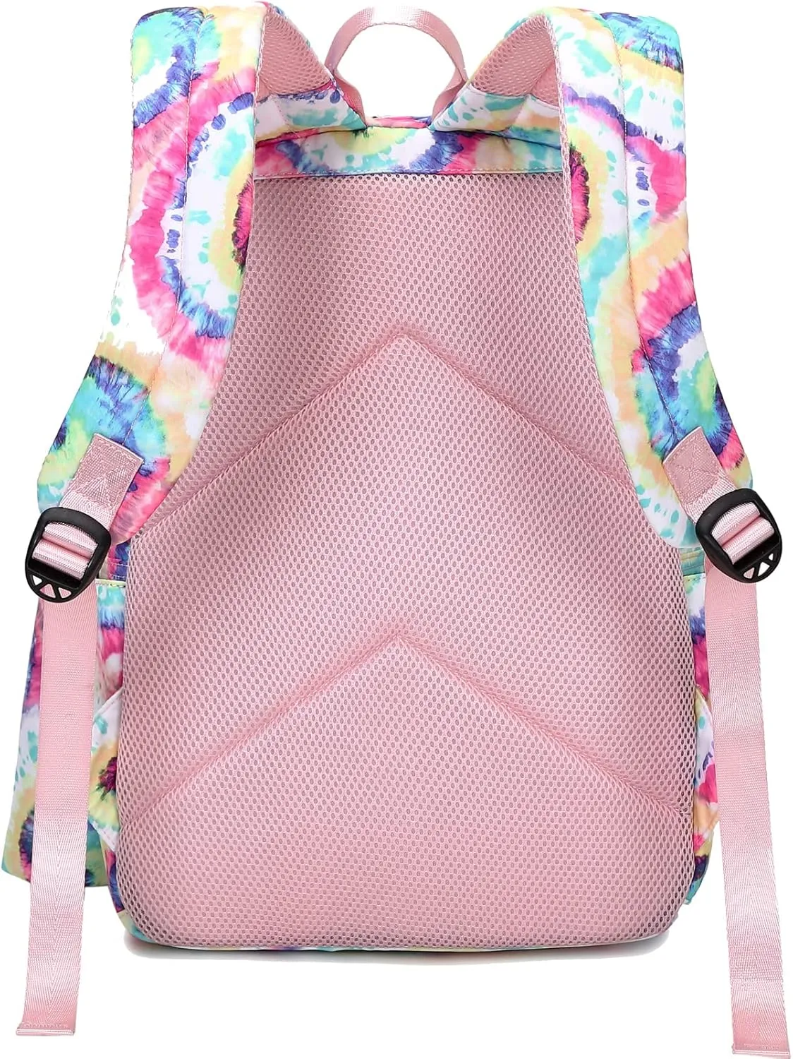 Joyfulife Girls Backpacks, Tie Dye Backpack for Girls Kids Bookbags School Backpack with Lunch Box (Tie Dye Pink)