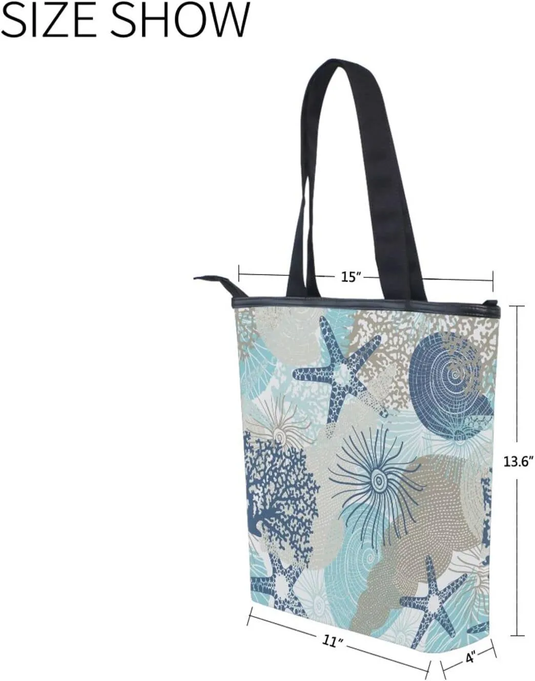 JSTEL Canvas Tote Bag for Women with Zipper,Lady Tote Bag Canvas Tote Purse Canvas Handbag for Work Travel