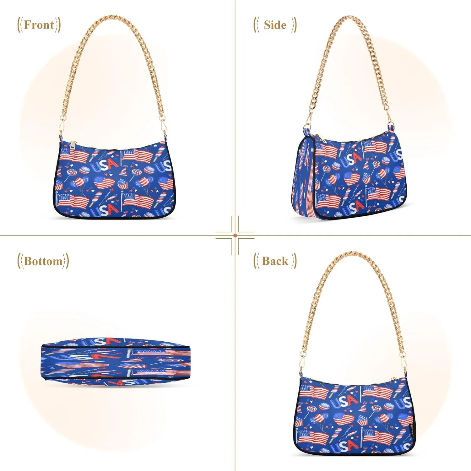 JSTEL Shoulder Bag Purse for Women,Polyester Small Crossbody Bags Purse Wallet Shoulder Bag
