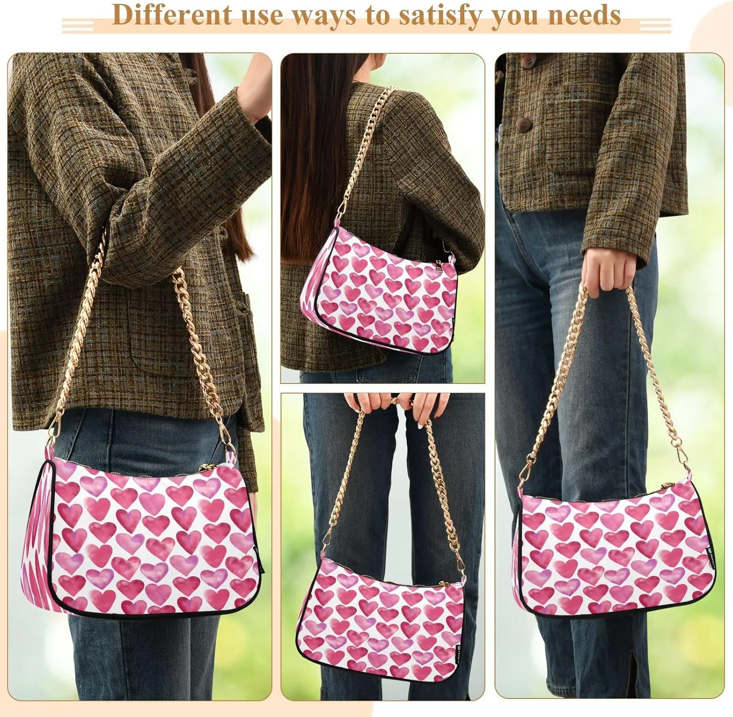 JSTEL Shoulder Bag Purse for Women,Polyester Small Crossbody Bags Purse Wallet Shoulder Bag
