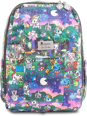 JuJuBe | MiniBe Small Lightweight Travel Diaper Backpack with Padded Adjustable Straps | Tokidoki X Camp Toki