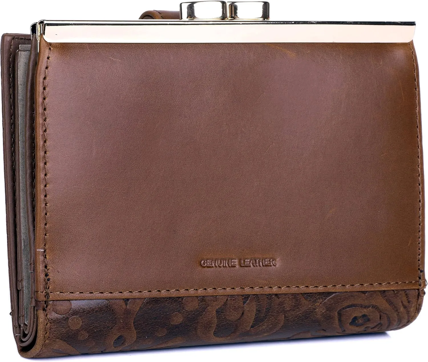 Julia Buxton Tooled Leather Lexington Wallet