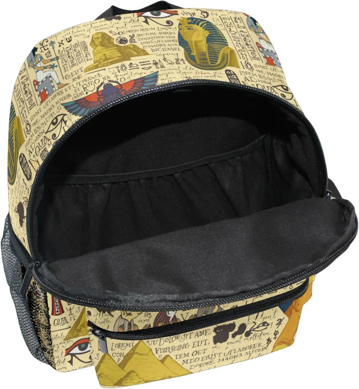 JUNZAN Ancient Egyptian Gods Retro Girls Kids Backpack Girl Chest Strap Bookbag Mini Backpack Kid 3-4 Year Old