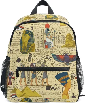 JUNZAN Ancient Egyptian Gods Retro Girls Kids Backpack Girl Chest Strap Bookbag Mini Backpack Kid 3-4 Year Old