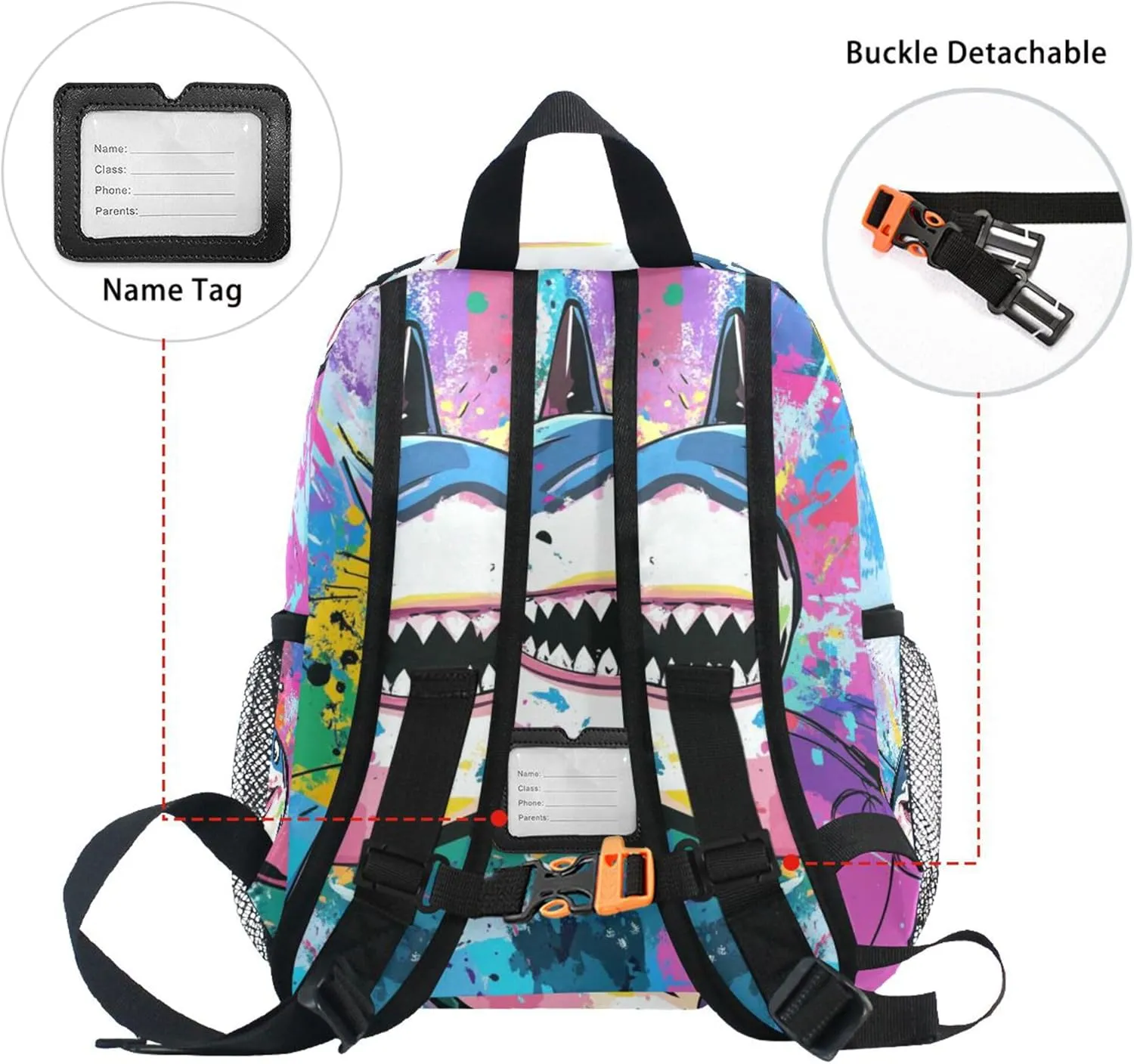JUNZAN Beauty fish sea Kids Travel Backpack Chest Strap Bookbag for Travling