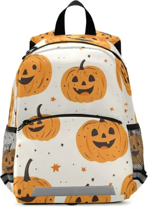 JUNZAN Cartoon Cute Pumpkins Kids Travel Backpack Chest Strap Book Bags Airplane