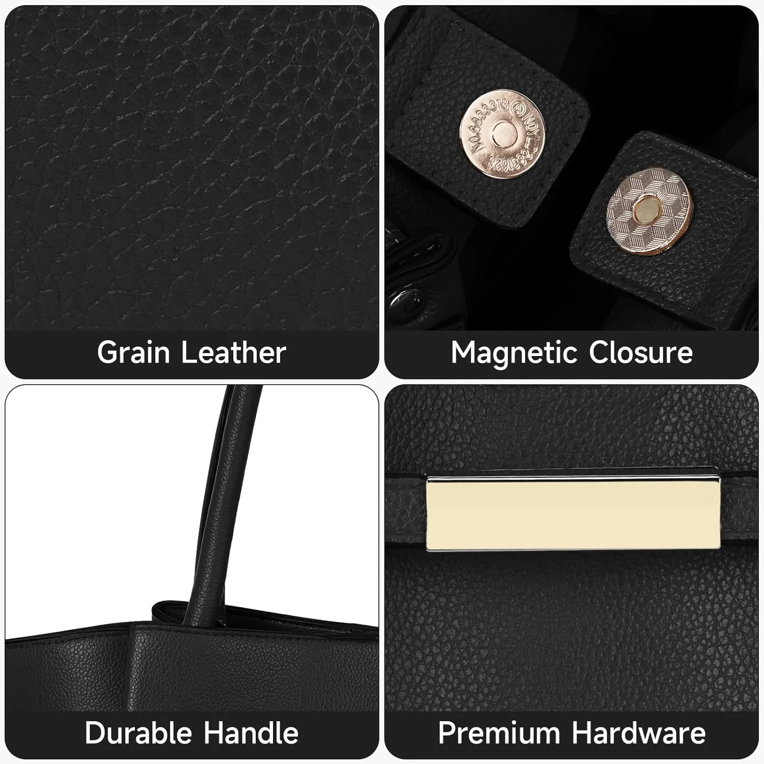 Juoxeepy Tote Bag Faux Leather Work Bag for Women Soft Grained Leather Top Handle Bag Trendy Luxury Hobo Handbag Purse
