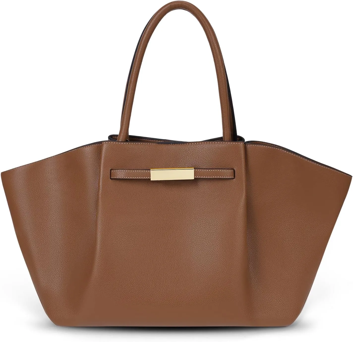 Juoxeepy Tote Bag Faux Leather Work Bag for Women Soft Grained Leather Top Handle Bag Trendy Luxury Hobo Handbag Purse