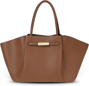 Juoxeepy Tote Bag Faux Leather Work Bag for Women Soft Grained Leather Top Handle Bag Trendy Luxury Hobo Handbag Purse