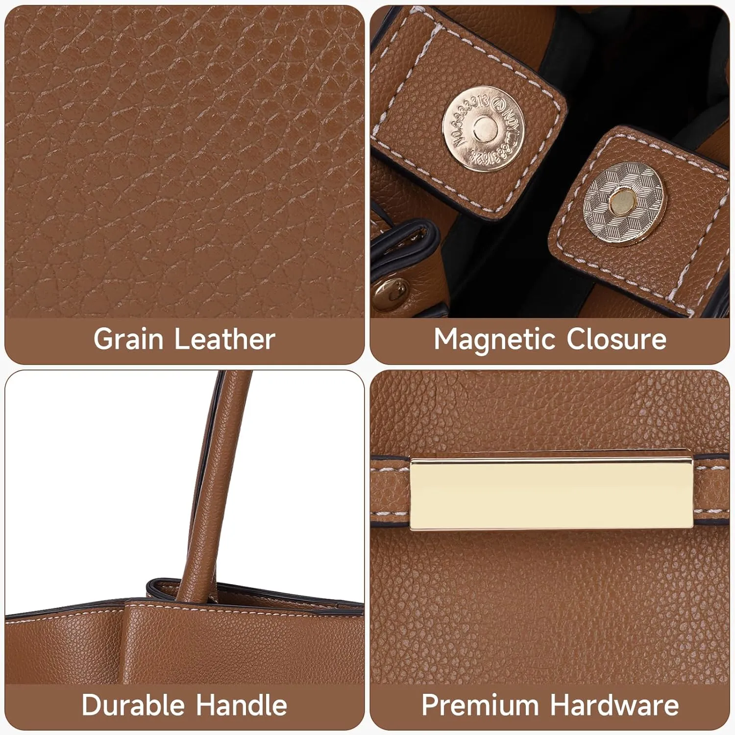 Juoxeepy Tote Bag Faux Leather Work Bag for Women Soft Grained Leather Top Handle Bag Trendy Luxury Hobo Handbag Purse