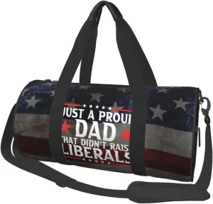 Just A Proud Dad That Didn'T Raise Liberals Duffel Bag Gym Bag Travel Sports Tote Large Beach Swim Yoga0