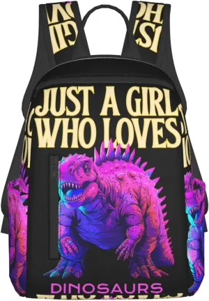 Just A Women Who Loves Dragons Travel Laptop Backpack Casual Backpacks Double Shoulder Daypack Notebook Rucksack Work Bags Sports Bag for Gym Hiking Camping Beach