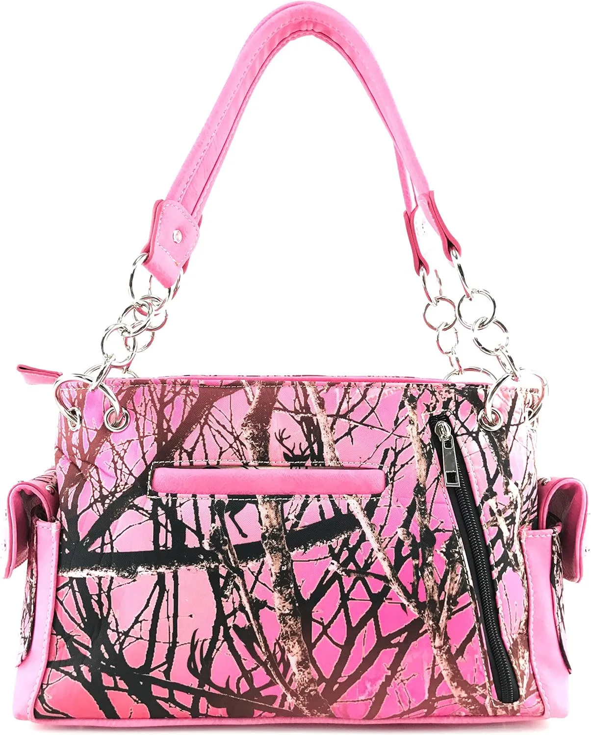 Justin West Camouflage Tree Bling Rhinestone Angel Wing Cross Shoulder Concealed Carry Handbag Purse