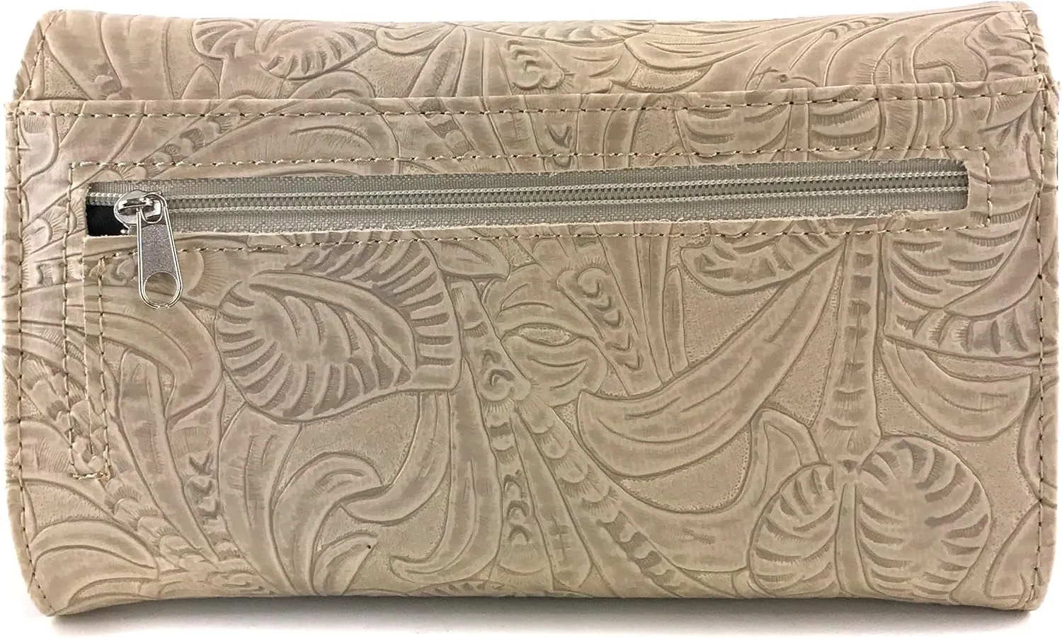 Justin West Embroidery Floral Glitter Bling Rhinestone Cross Shoulder Concealed Carry Handbag Purse Trifold Wallet