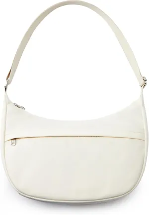 KALIDI Nylon Crescent Bag Medium Casual Shoulder Crossbody Purse with External Pocket for Women Men Travel