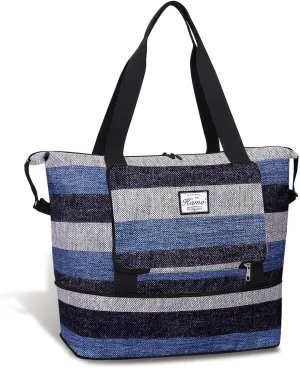 KAMO Travel Duffle Bag Expandable Weekender Overnight Bag With Wet Pocket, Foldable Tote Bag with Multiple Pockets Sports Gym Bag for Travel Yoga