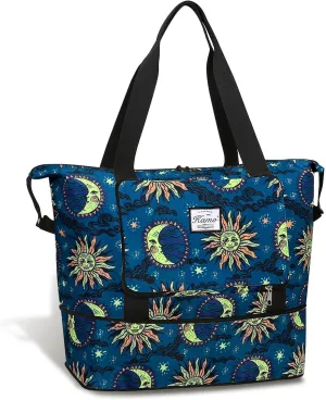 KAMO Travel Duffle Bag Expandable Weekender Overnight Bag With Wet Pocket, Foldable Tote Bag with Multiple Pockets Sports Gym Bag for Travel Yoga