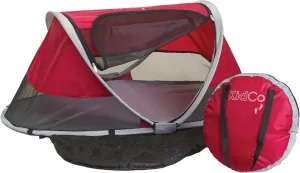 KidCo - Peapod Portable Foldable Mesh Toddler Travel Tent & Storage Bag, Play Tent, Ages 6 Months - 3 Years (Cranberry)