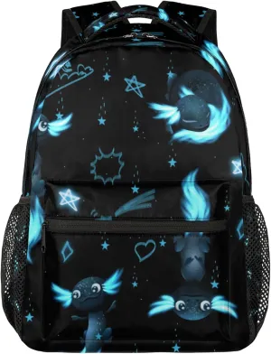 Kids Backpack for Boys - Elementary Middle School Bag Student Bookbag for Girls Teens - Casual Daypack Travel Laptop Backpacks(Axolotl)