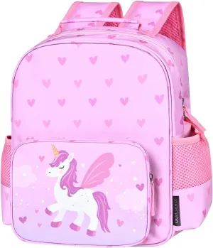 Kids Backpack for Boys Girls, Toddler Backpack Child Bookbag for Preschool Kindergarten Travel Daycare Water-Resistant Lightweight 12 Inches(Unicorn)