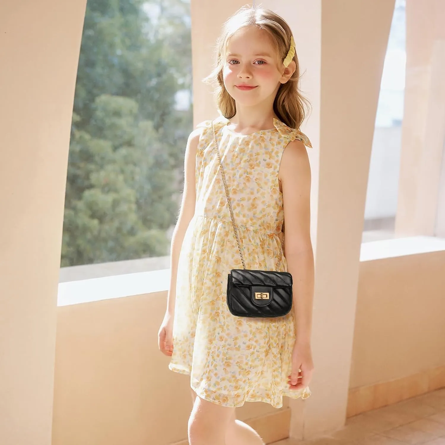 Kids Purse for Little Girls,Toddler Shoulder Bag Crossbody Bag Princess Handbag, Girls Purse with Sunglasses