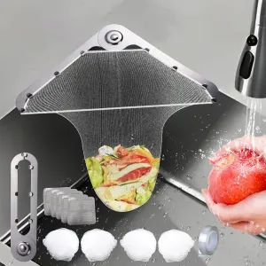 Kitchen Sink Drain Strainer Sink Drain Rack with Strainer 200pcs Disposable Sink Mesh Filter Filter Bags and 5 Disposable Balcony Bathroom Floor Drain Filters (206) (206)