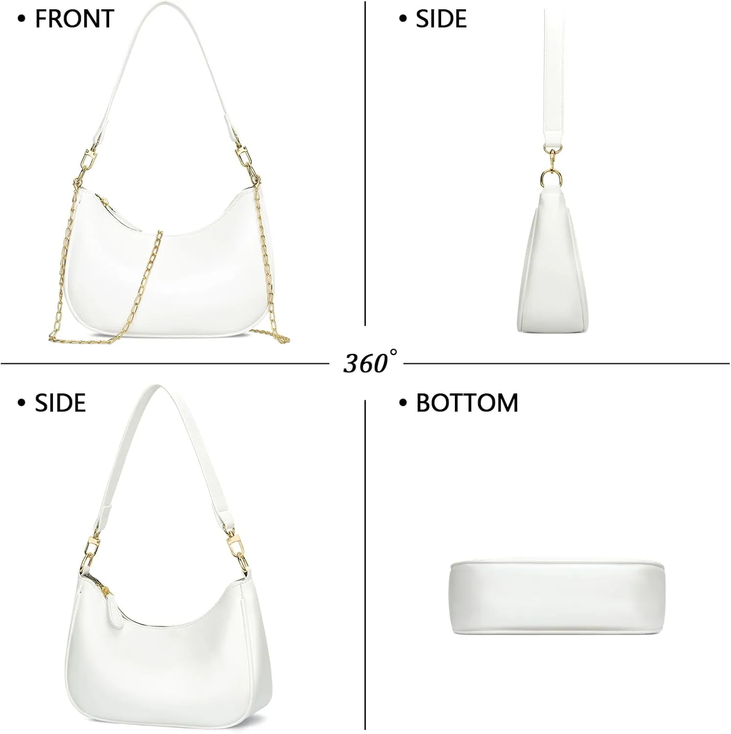 KKXIU Shoulder Bag for Women Cute Hobo Purses and Handbags Retro Clutch Underarm Purse