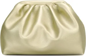 KKXIU Women Pleated Evening Handbags with Removable Chain Strap Crossbody Clutch Soft Wedding Purse Prom Bag