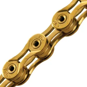 KMC X9 Super Light Titanium Nitride Gold Coat 9-Speed X-Series Bicycle Chain Compatible with Shimano, SRAM, Campagnolo and All Major Systems