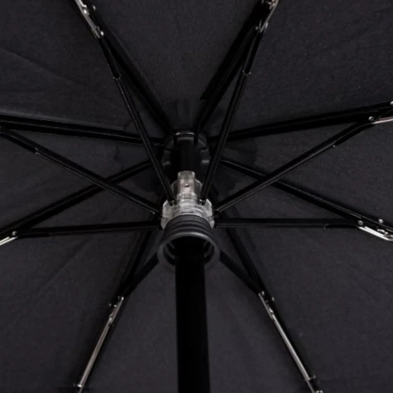 Knirps T.200 Medium Duomatic Automatic Open Close Rain Umbrella for Adults - Portable Weather Protection - Compact, Fits in Backpack or Purse, Retractable with Carrying Case, Black, 97cm Diameter
