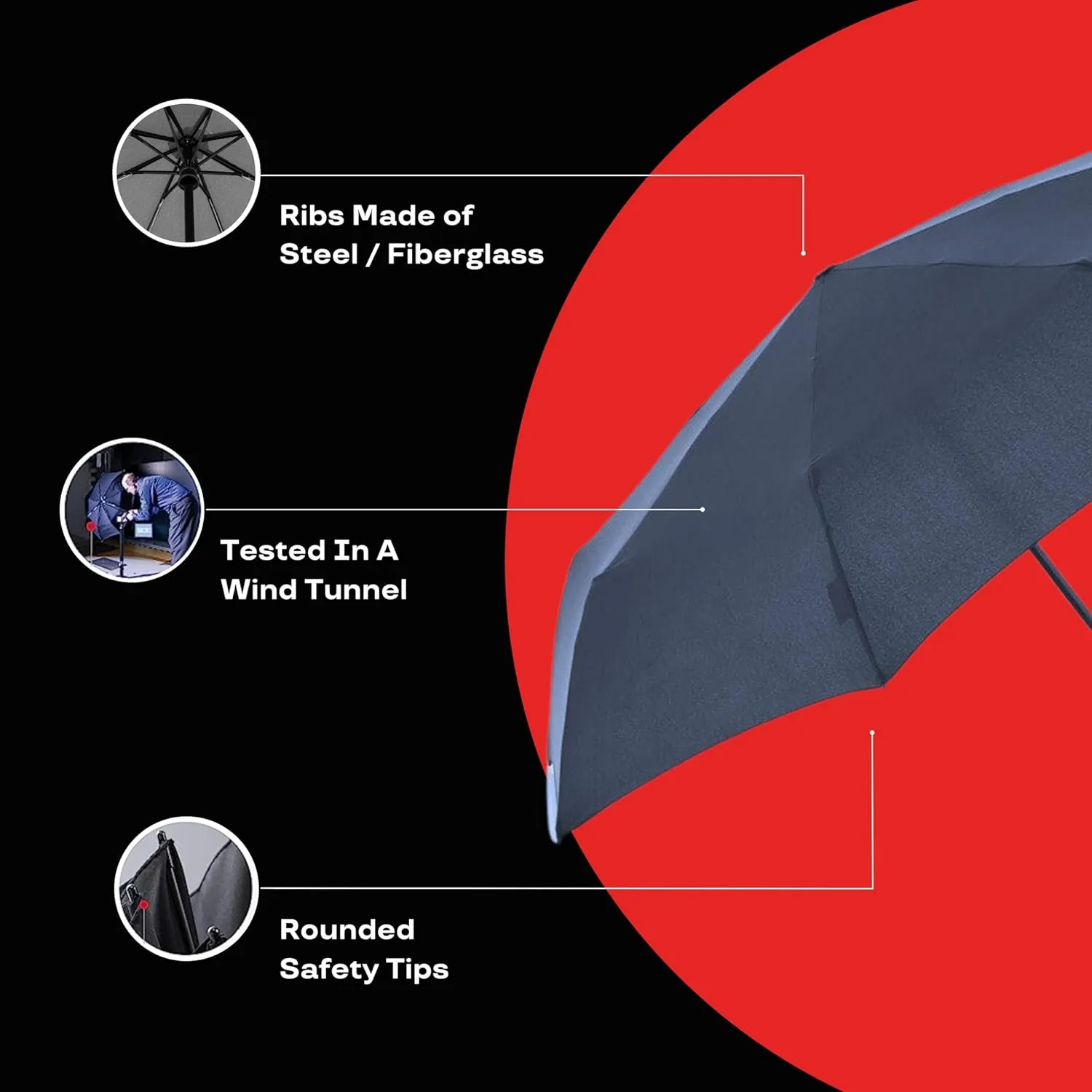 Knirps T.200 Medium Duomatic Automatic Open Close Rain Umbrella for Adults - Portable Weather Protection - Compact, Fits in Backpack, Retractable with Carrying Case, Black/White Check, 97cm Diameter