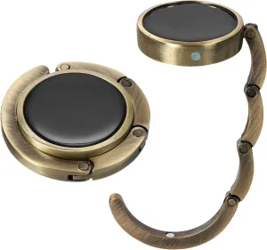 kwmobile Purse Hanger for Table (Set of 2) - Purse Hook for Table - Folding Handbag Hanger - Portable Bag Holder
