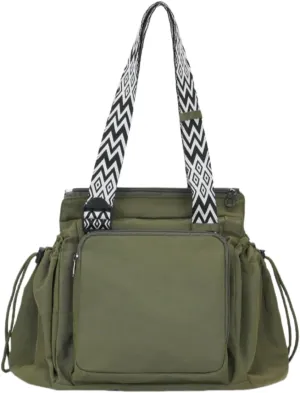 Ladies' expandable handbag, 16 pocket quilted handbag, nurse and portable travel bag, hospital delivery bagFolding design