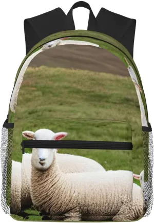 Lambs and Sheep print Lightweight duffel bag, travel hiking daypack, comfortable backpack, sports bag