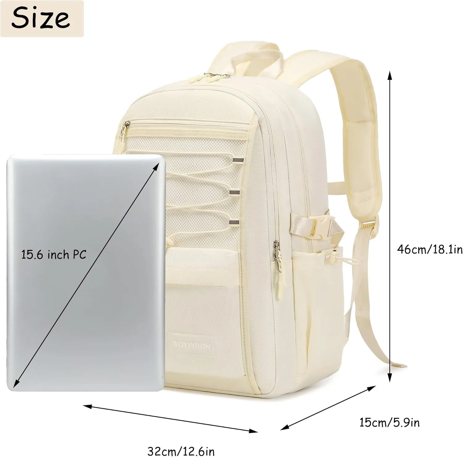 Laptop Backpack for Women Girls 15.6 Inch Mesh School Bag, Unisex Student Bookbag Waterproof Backpack for College Work Travel,Blue