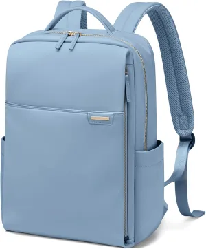 Laptop Backpack for Women, Work Business Traval Computer Backpacks with Laptop Compartment Waterproof Casual Daypack for Travel College,16Inch,Misty Blue