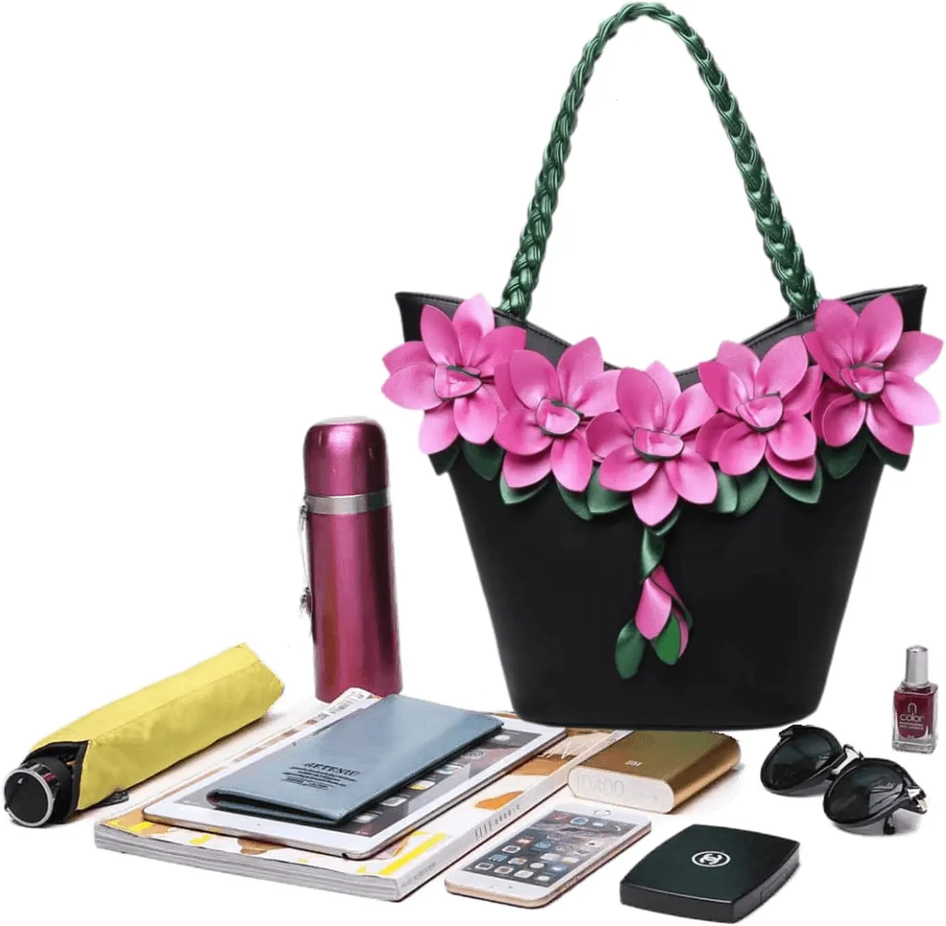 Large Capacity Hand Bill Shoulder Bag Bag Women's Fashion Flower Braided Women's Handling Bag Fashion Shoulder bag Purse