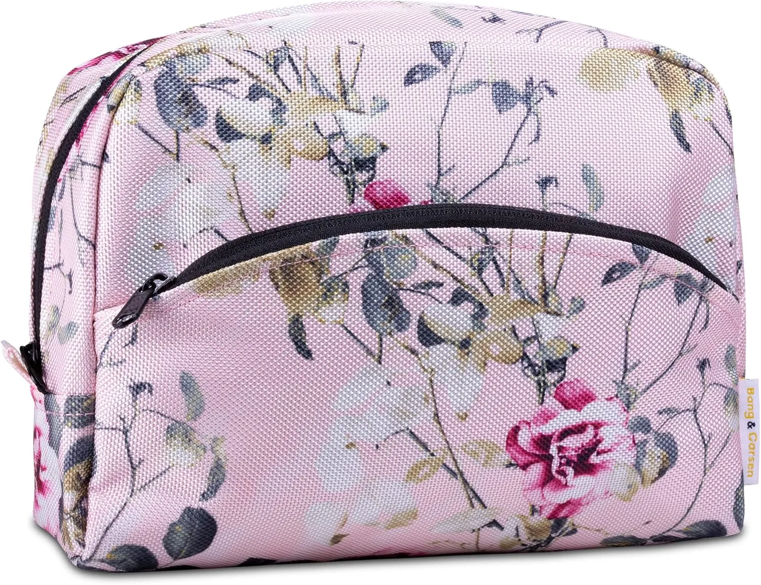 Large Makeup Bag For Women - Zippered Travel Cosmetic Bag - Versatile Leakproof Makeup Pouch (spring roses)