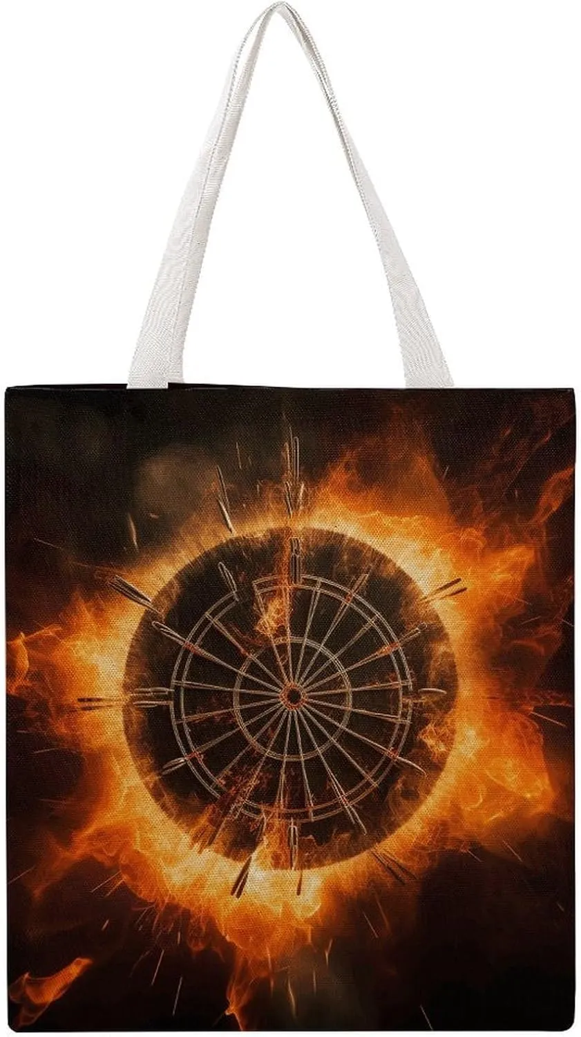 Large Martin Canvas Tote Bag,Dart Board Print Tote Bag,canvas Shopping Bag,reusable Tote Bag