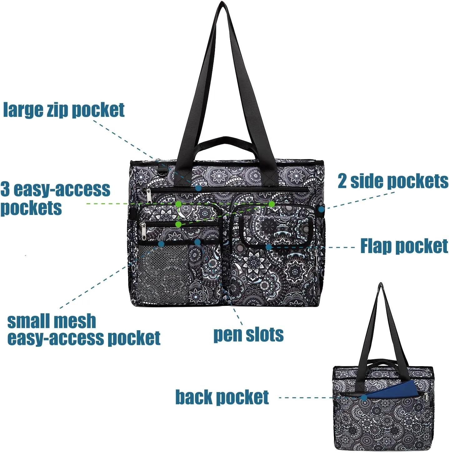 Large New Nurse Bag for Work with Multiple Pocket Tote Bag for Nursing Graduation Gift for New Clinical Medical Equitment Bag with Organizing Pouches CNA Assistant Bolsos De Enfermeria