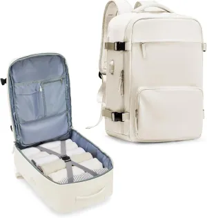 Large Travel Backpack for Women Men, Waterproof Carry on Backpack for Flight Approved, Mochila de Viaje Personal Item Luggage Backpacks with Shoce Compartment, Bulto de Viaje Tiktok Backpacks