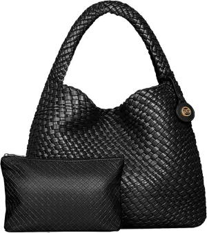 Large Woven Tote Bag for Women Woven Purse Leather Handbags Braided Purse Weave Purse with Top Handle