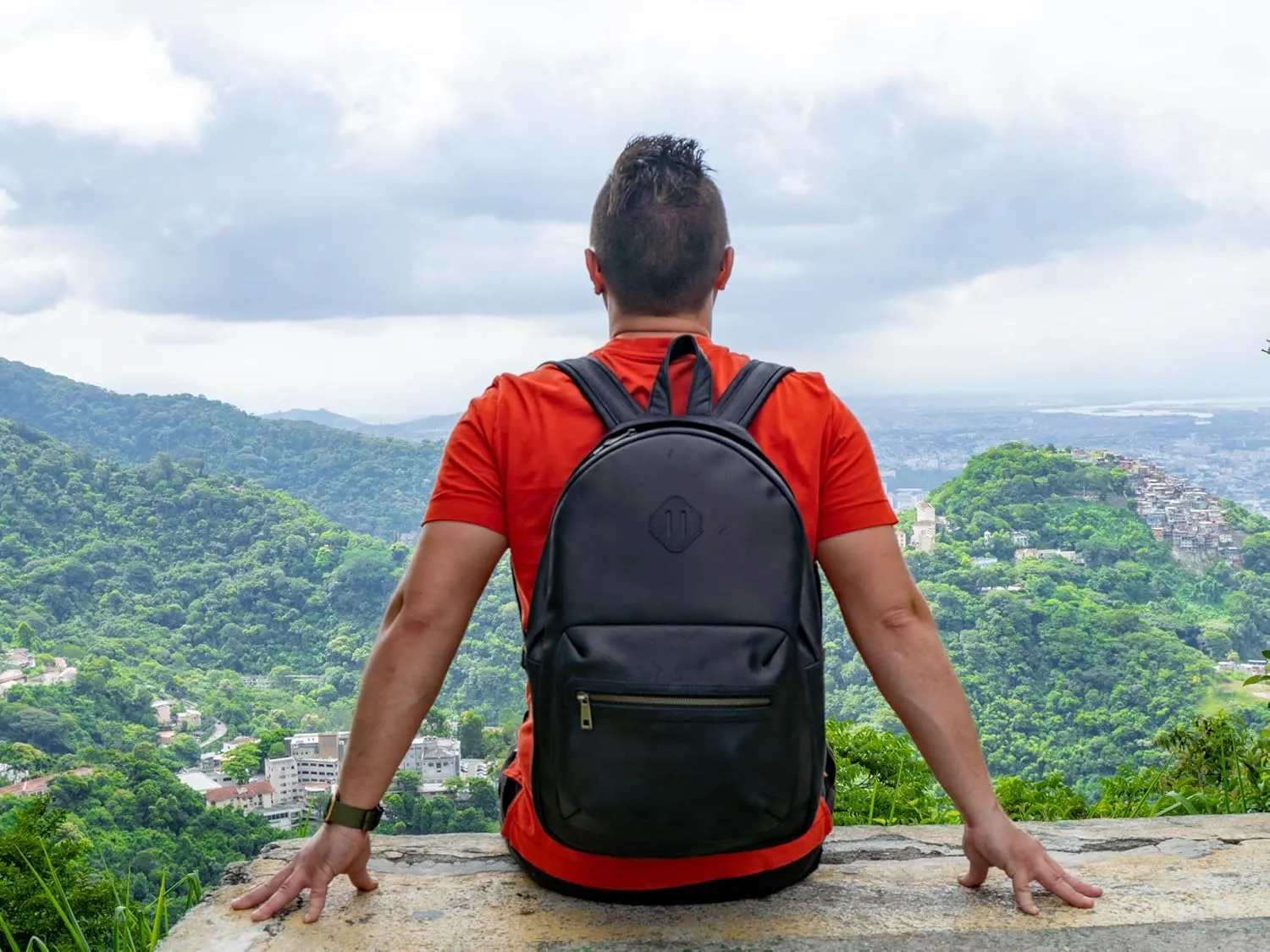 Leather Backpack (Black)