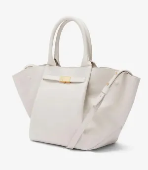 Leather Midi New York Tote Bag for Women Elegant Leather Tote Bag Large Capacity Wallet, Wing Bag, Trapezoidal Shape