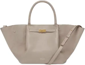 Leather Midi New York Tote Bag for Women Elegant Leather Tote Bag Large Capacity Wallet, Wing Bag, Trapezoidal Shape