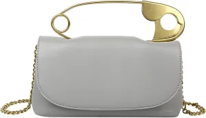 Leather Shoulder Bag for Women, Designer Flap Handbag with Chain, Crossbody Bag Purse Satchel Clutch