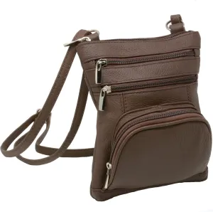 Leather Shoulder Bag Handbag Purse Cross Body Organizer Wallet Multi Pockets