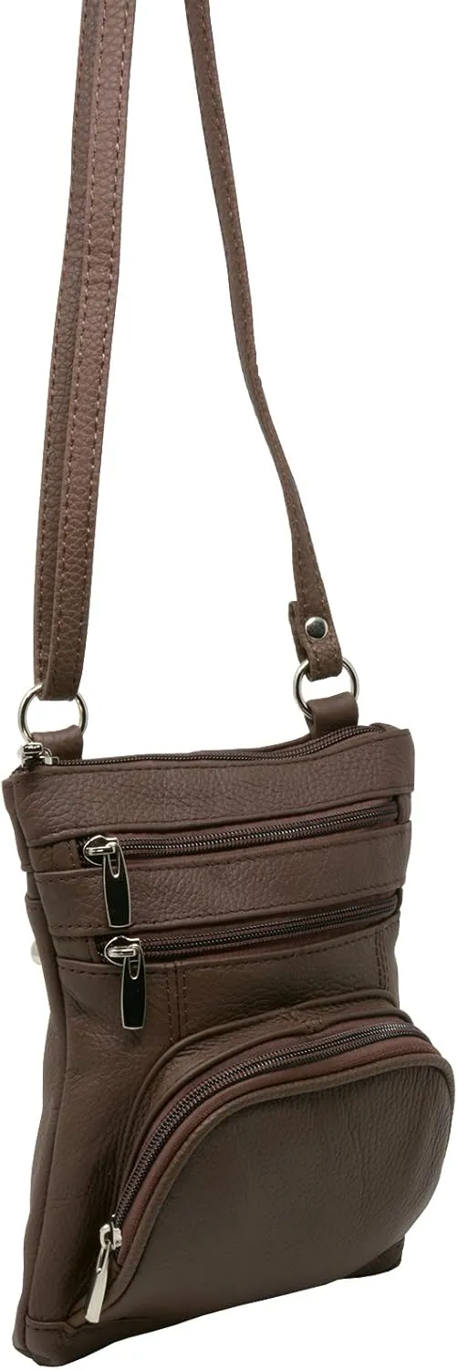 Leather Shoulder Bag Handbag Purse Cross Body Organizer Wallet Multi Pockets