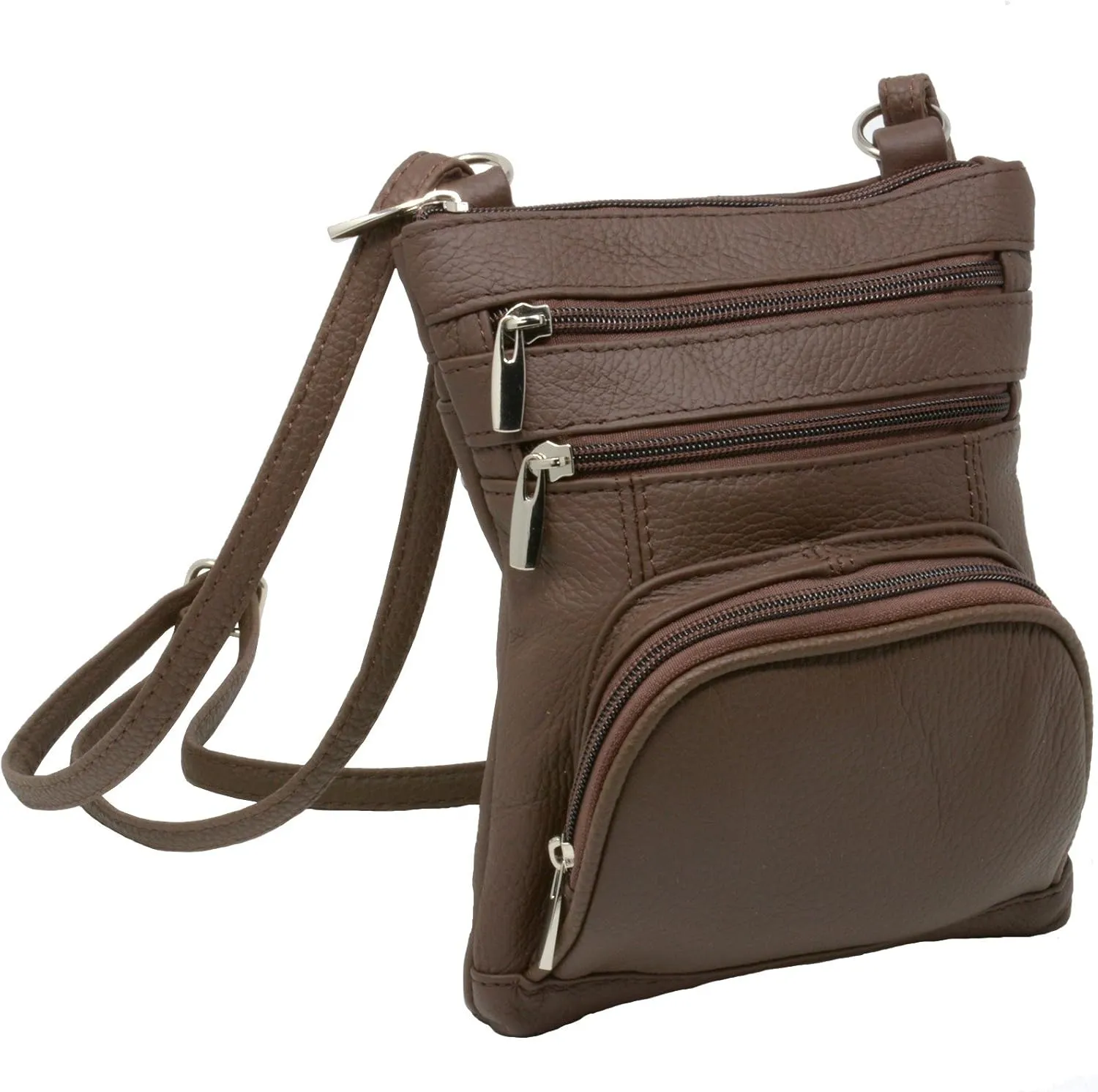 Leather Shoulder Bag Handbag Purse Cross Body Organizer Wallet Multi Pockets