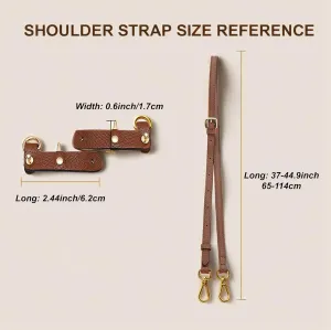Leather Strap Kit for Longchamp Mini Bags, Adjustable Crossbody/Shoulder Replacement Longchamp Strap with Gold Hardware, Compatible with LP Xtra XS Pouch & Handbags